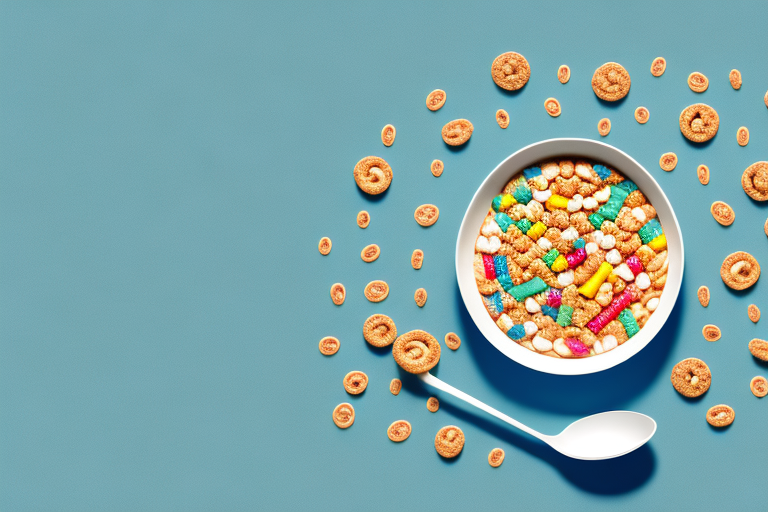 A bowl of cereal with a spoon