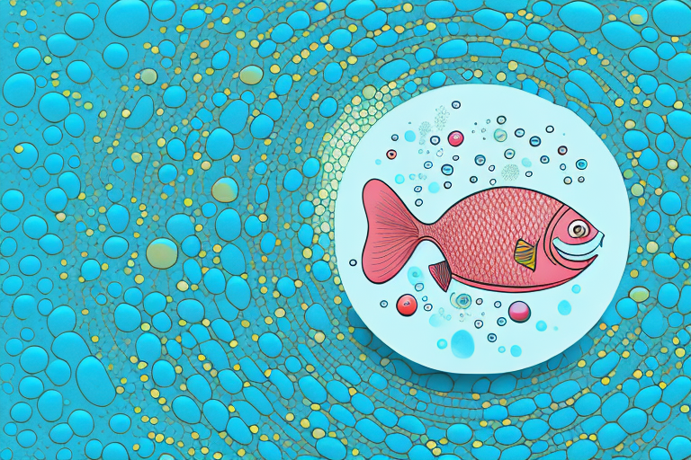 A fish surrounded by oil bubbles