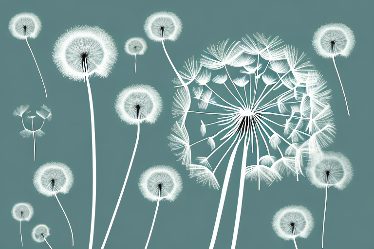 A dandelion plant with its leaves