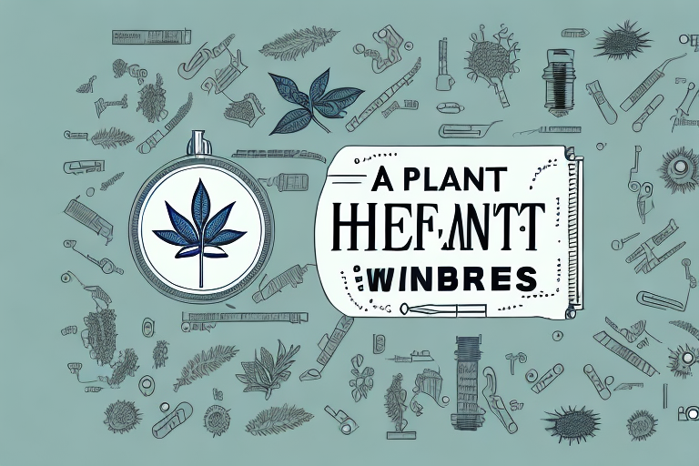 A plant with labeled parts