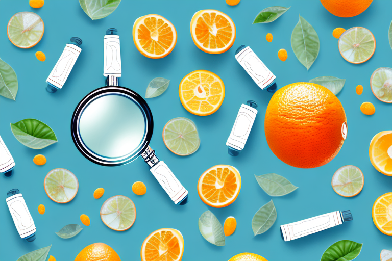 A citrus fruit with a magnifying glass to represent the benefits