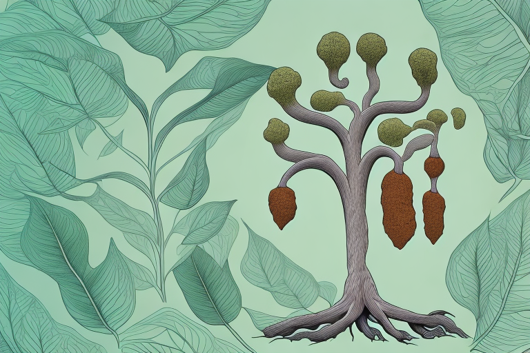 A plant with a root system