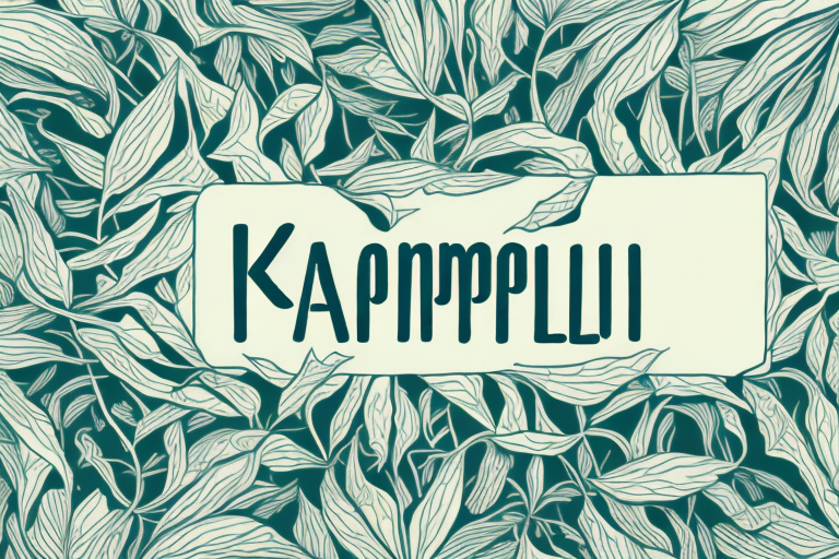 A plant with a label indicating it is kaempferol