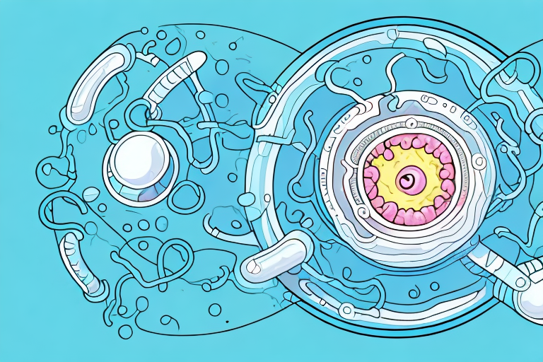 A capsule with a capsule-shaped bacterium inside