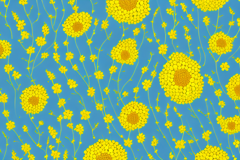 A plant with bright yellow flowers