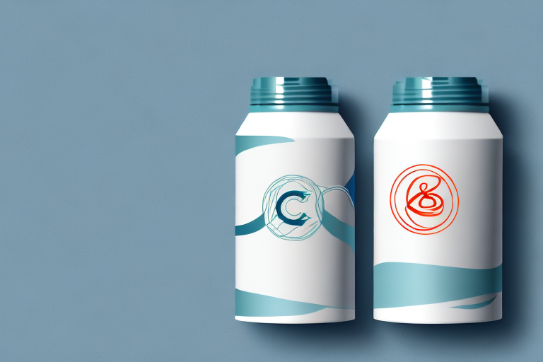 A capsule bottle with a label showing the microlactin logo