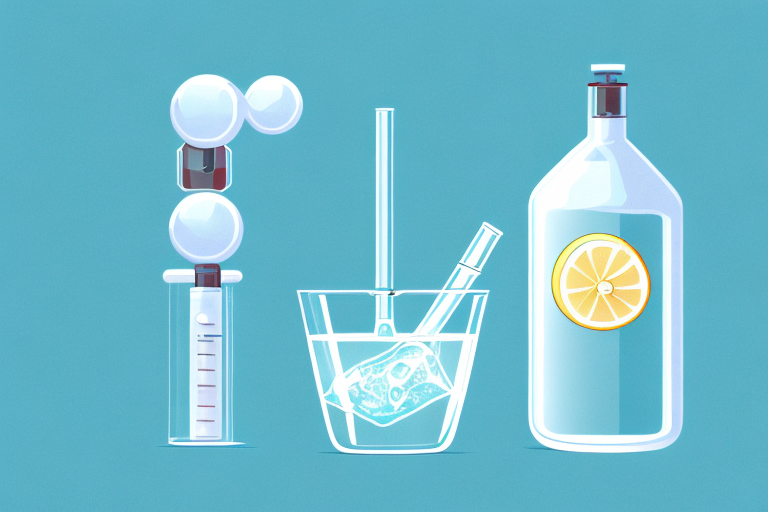 A syringe filled with a liquid
