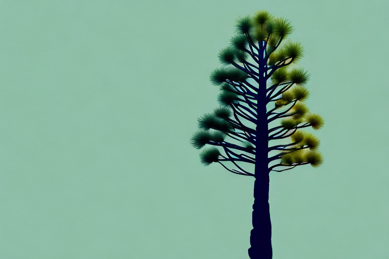 A pine tree with pollen in the air