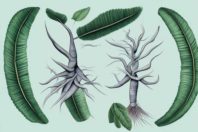 A pueraria mirifica plant with its roots