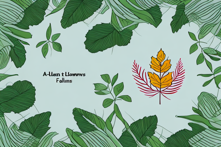 A plant with its leaves