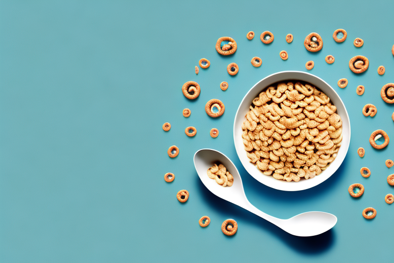 A bowl of cereal with a spoon