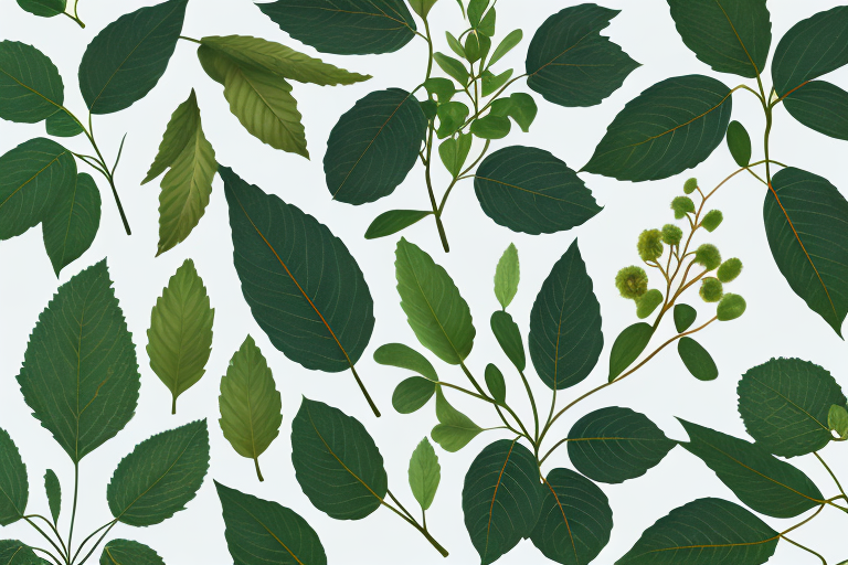 A uva ursi plant with its leaves and flowers