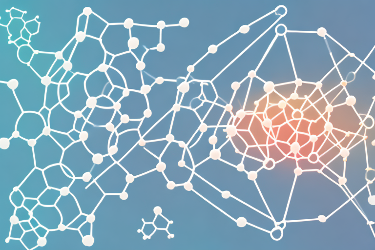 A colorful molecule structure of vitamin b12