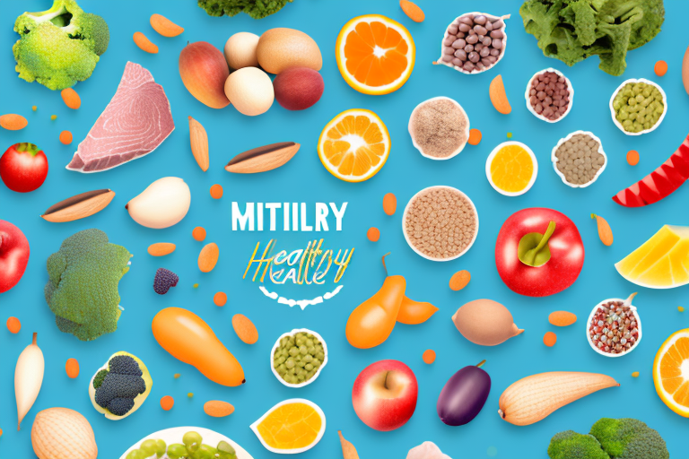 A variety of healthy food items that could be eaten on the 7 day military diet