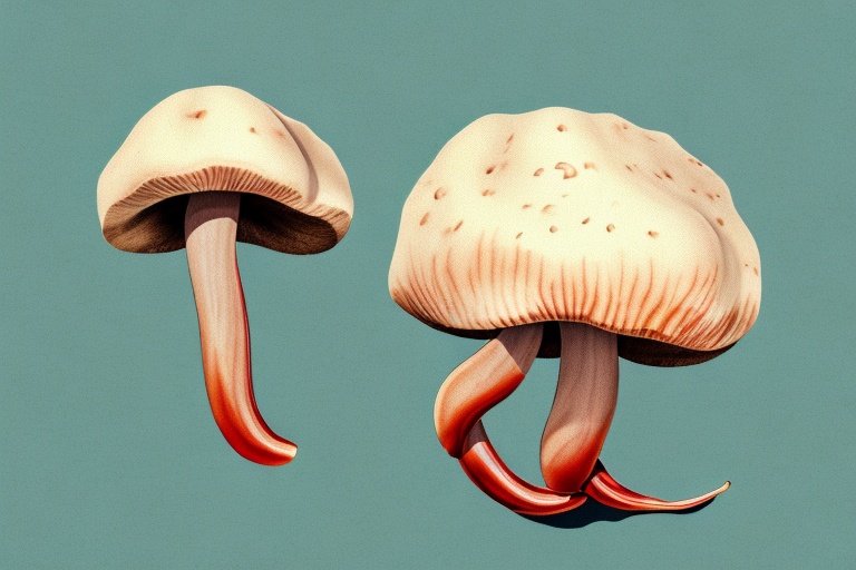 A reishi mushroom in its natural environment