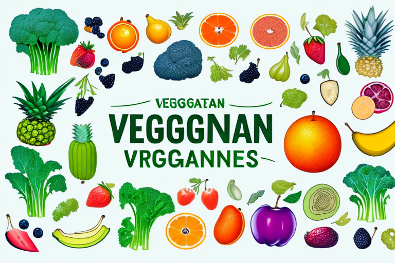 A variety of vegan-friendly fruits and vegetables with an alkaline ph
