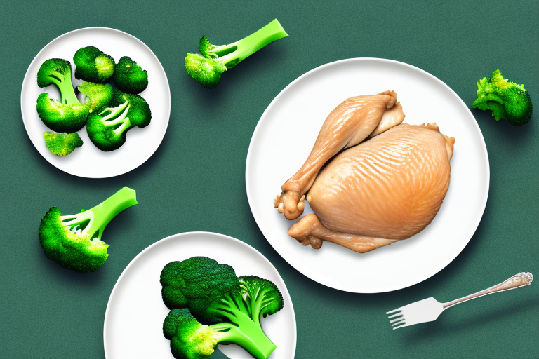 A plate of chicken and broccoli with a healthy glow