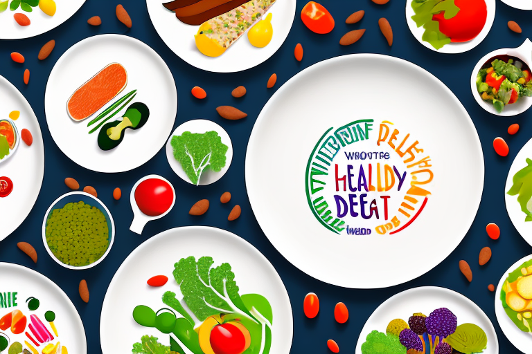 A plate with a variety of healthy food items