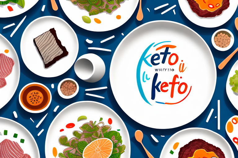 A plate with a variety of keto-friendly foods