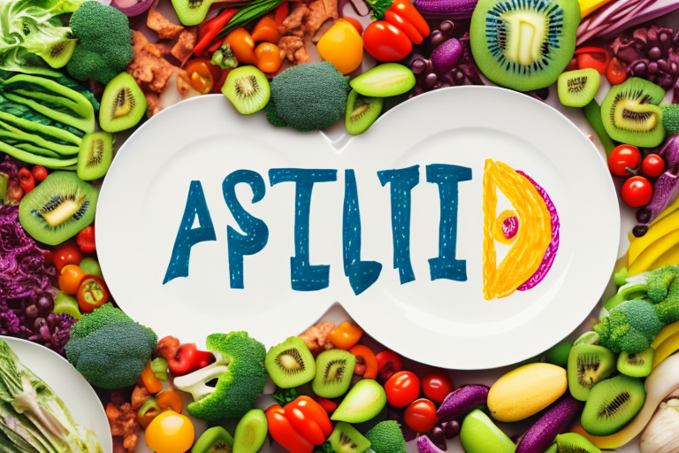 A plate of food with a variety of colorful vegetables