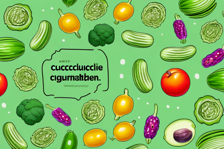 A cucumber with a bright green skin